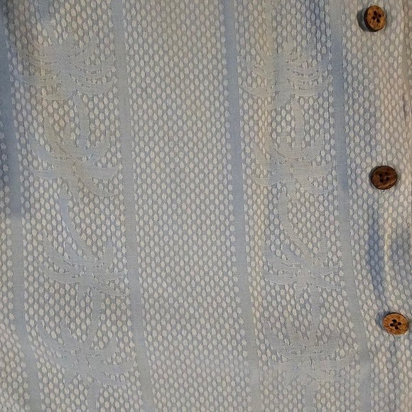 Vintage Island Republic Button Up Silk Shirt Hawaiian Tropical Palm Trees SZ XL - Picture 3 of 8